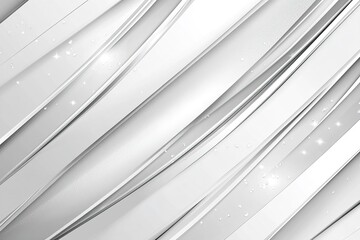 Fototapeta premium Abstract white and silver gradient background with wavy lines and sparkling effect.