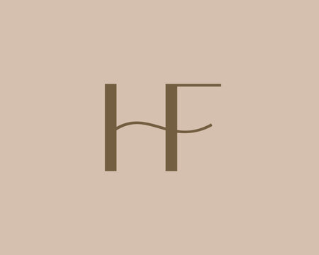 HF letter logo icon design. Classic style luxury initials monogram.