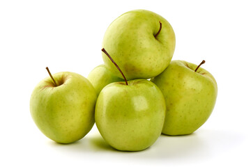 .Granny smith apples, isolated on white background.