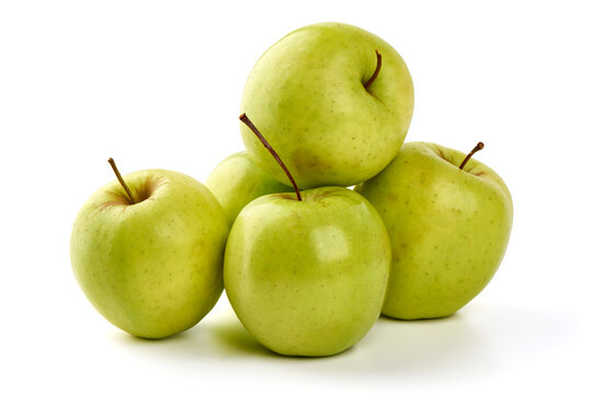 .Granny smith apples, isolated on white background.