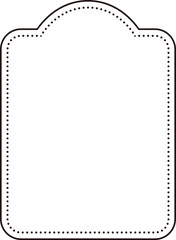 Vintage Label Frame outline vector.