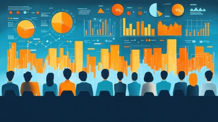 Obraz premium People Looking at Data Visualizations and Charts on a Wall