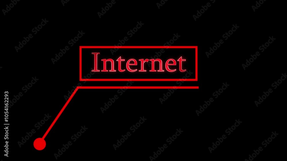 Poster internet text. liquid animation background. seamless loop.