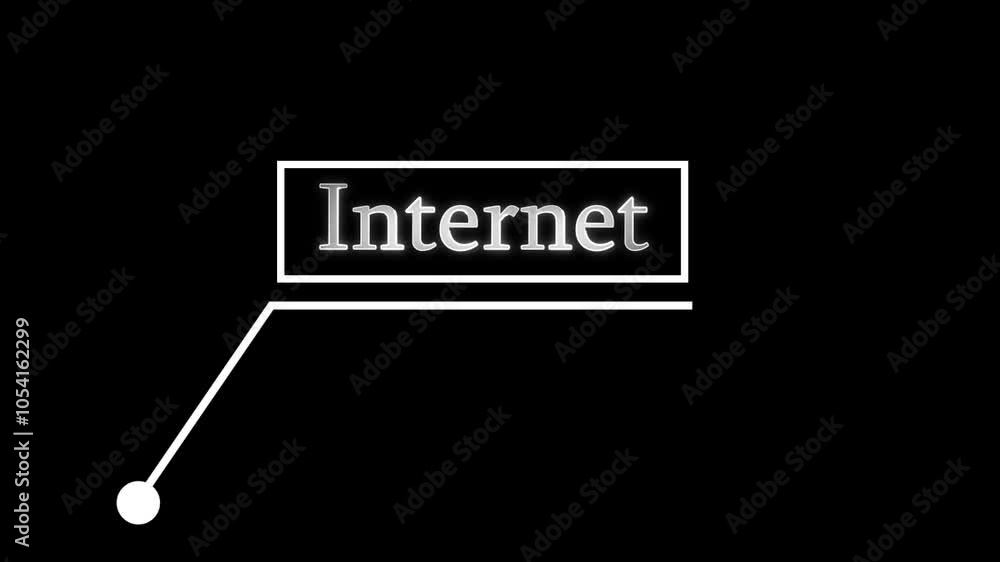 Poster internet text. liquid animation background. seamless loop.