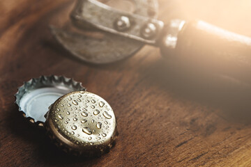  e Bottle Opener and Bottle Caps with Condensation