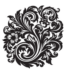 Ornaments silhouette vector illustrations