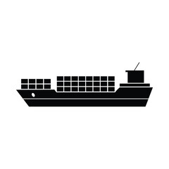 Ship icon high quality jpeg and png vector isolated on white background.