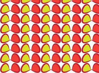 a red and yellow pattern with the yellow and red squares