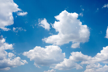 blue sky background with tiny clouds. panorama