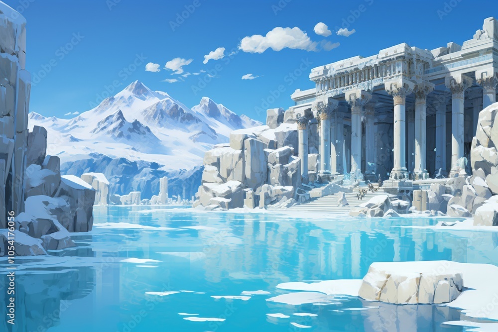 Aufkleber background: a clean background, done in a pale blue to create contrast with the composition elements