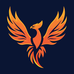 Fototapeta premium Phoenix vector logo illustration