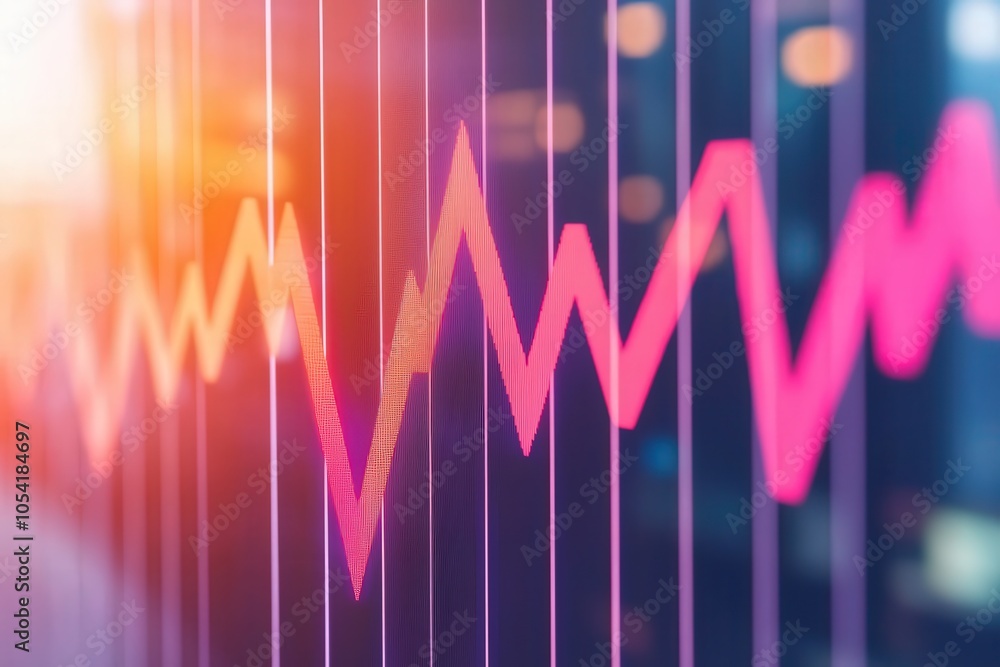 Aufkleber dynamic financial trends visualized analyzing market movements through graphical data representation