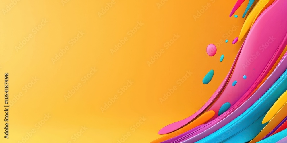 Poster a bold, dynamic border framing a vibrant background with sharp contrasts and energetic color splashe