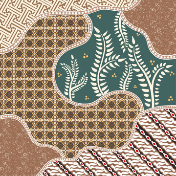 background batik pattern premium from indonesia