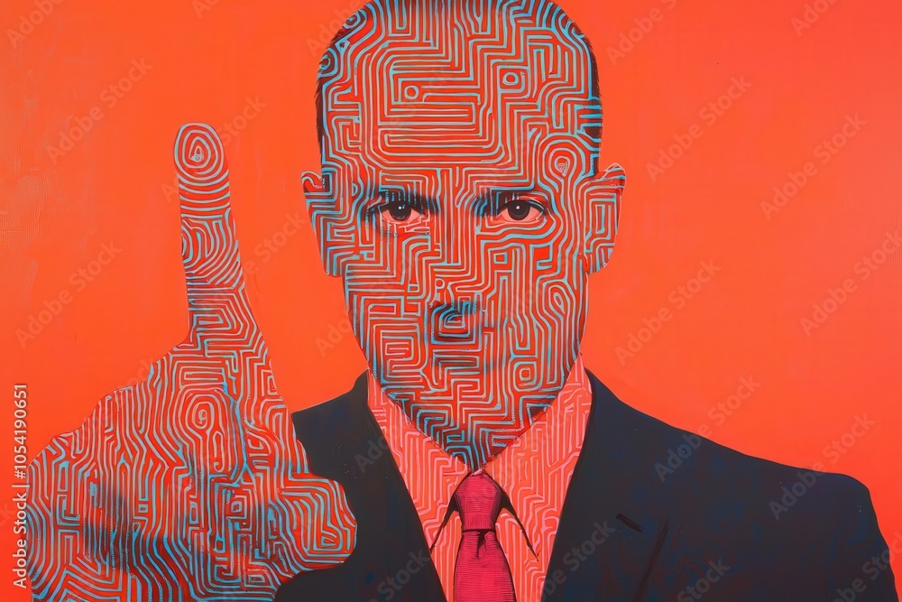Poster intricate portrait of authority exploring the intersection of art and technology