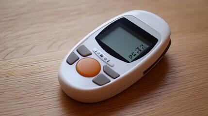 Modern glucose monitor showing stable levels glucose monitor showing stable levels , november diabetes awareness month banner, Generative Ai 