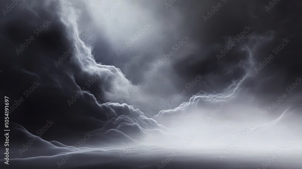 Poster a dark grey background with soft textures and deep shadows, creating a moody and sophisticated look.