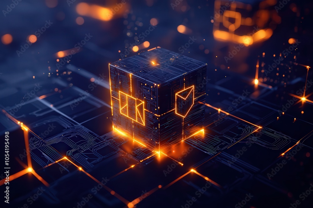 Poster exploring the intersection of technology and innovation in digital security systems