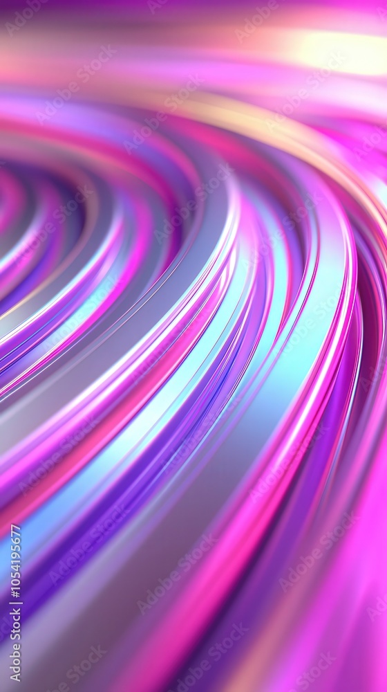 Poster vibrant curves of light an abstract journey through color and flow