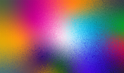 Stained glass decorative background. Frosted glass background. Colorful glass texture background. Abstract grainy gradient background. 