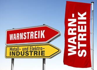 Aufruf zum Warnstreik in der Metall- und Elektroindustrie