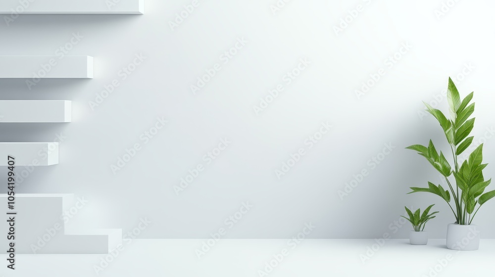 Aufkleber white background with subtle shading and wide copy space, ideal for promotional or informational con