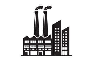 Obraz premium Large chemical plant icon 49.eps