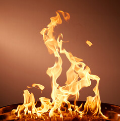 Flamme hoch, Feuer, Flammen, isoliert, 