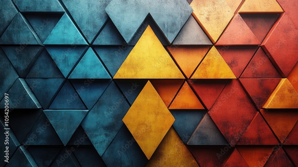 Poster Abstract Geometric Pattern of Colorful Triangles