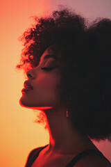 Fototapeta premium Contemplative Silhouette of a Woman
