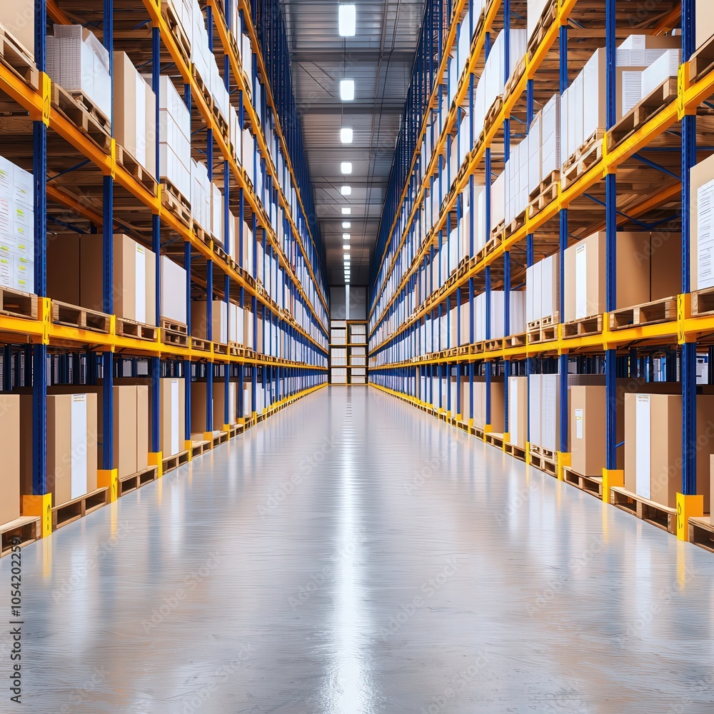 Poster exploring the efficient organization of warehouse storage systems for optimal inventory management