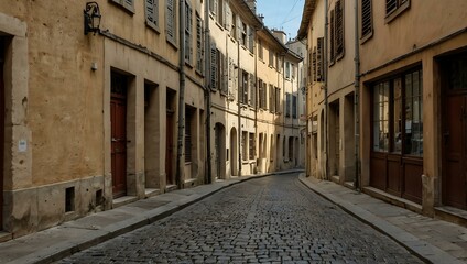 Obraz premium Narrow street scene in France.