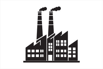 Naklejka premium Large chemical plant icon 119.eps