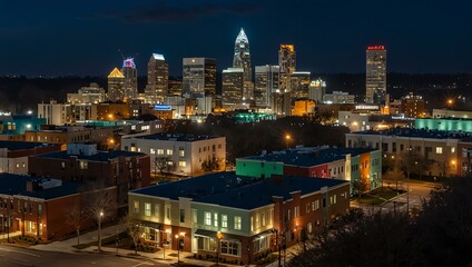 Fototapeta premium NoDa District in Charlotte, NC (March 5, 2023).