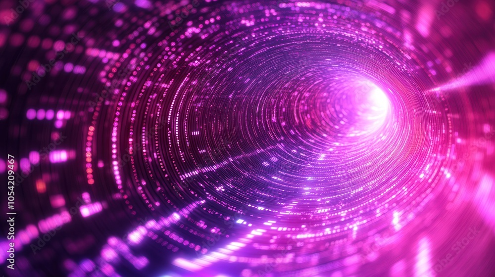 Poster a mesmerizing light swirl of vibrant pink hues, creating a dynamic visual effect that symbolizes ene