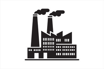 Naklejka premium Large chemical plant icon 160.eps