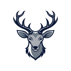Buck Deer Logo, Awesome & Simple Vector of Buck Deer, Great for your Hunting Logo, Decal & Stickers