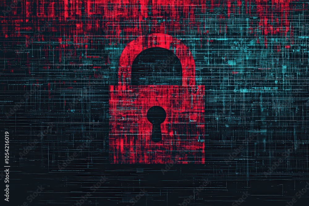 Poster exploring the digital landscape of cybersecurity the role of encryption in data protection