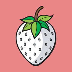 strawberry vector art illustration ,
