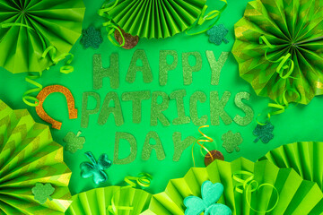 St Patrick flatlay background