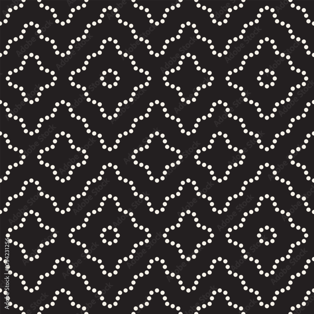 Wall mural vector seamless pattern. repeating geometric elements. stylish monochrome background design.