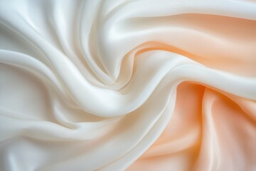 Fototapeta premium Flowing white and orange fabric