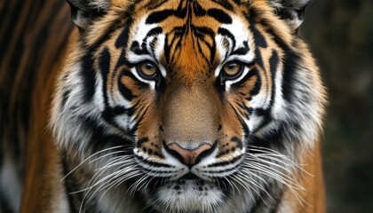Obraz premium Close-Up Image Of A Majestic Tiger Head Against A Clean White Background, Perfect For Wildlife Art And Decorative Purposes.