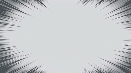 Fototapeta premium gray backdrop with anime manga speed lines border frame