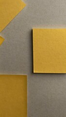 Fototapeta premium Bright yellow square paper on a clean surface, cutout - stock PNG.