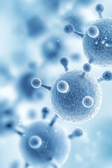 Close-up 3D Virus Cell Illustration