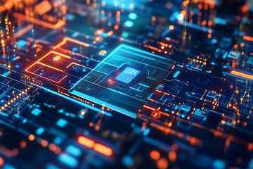 Abstract Circuit Board