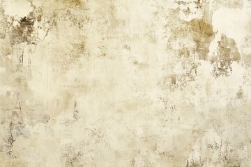 Naklejka premium Classic ivory-toned concrete wall finish. Intricate zoom on nostalgic cement texture backdrop. Design component showcasing antique parchment surface feel