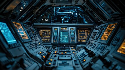 Advanced Technology Interior of Alien Spaceship