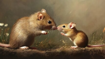 Artistic Representation of Rat and Mouse Interaction